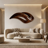 Contemporary Wood Wall Art With Unique Carved For Living Room