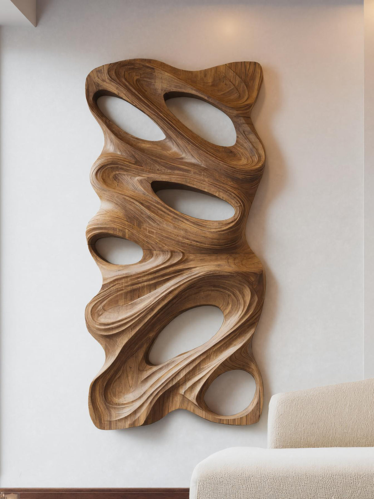 Modern Organic Wall Art Panel For Holiday