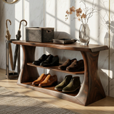 Rustic Shoe Rack Shelf For Entryway Hallway Mudroom Storage Zone