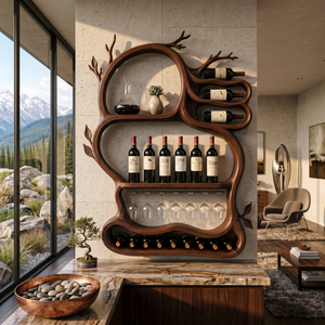 Modern Artistic Wine Storage Rack For Living Room