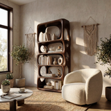 Farmhouse Handcrafted Bookcase Storage Organizer For Living Room