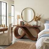 Contemporary Infinity Loop Console Table Modern Hallway