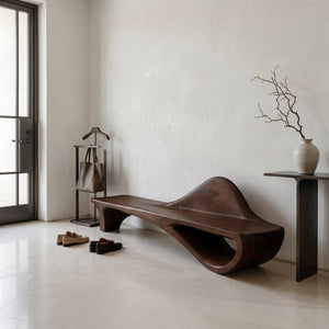 Luxury Curved Backrest Bench For Hallway