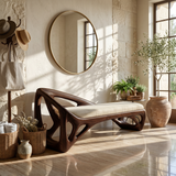 Live Edge Dining Bench Rustic Farmhouse