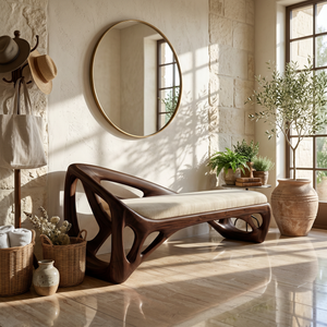 Live Edge Dining Bench Rustic Farmhouse