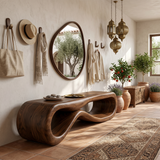 Organic Sculptural Bench Coastal Residence