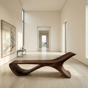 Minimalist Sculptural Bench For Entryway Or Hallway