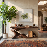 Rustic Live Edge Desk Entryway Design