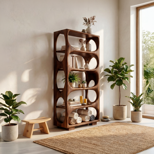 Minimalist Artistic Bookcase Storage Organizer For Bedroom Area