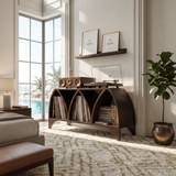 Scandinavian Arch Vinyl Storage Cabinet Guest Suite