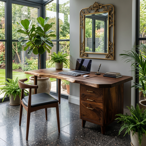 Urban Writing Desk With Drawer Storage For Apartment Office