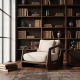 Luxury Curved Armchair For Modern Reading Nook