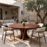 Modern Round Dining Table Organic Cluster Pedestal For Contemporary Kitchen