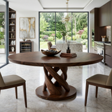 Tropical Round Gathering Table For Luxury Dining Room
