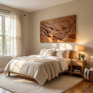 Large Abstract Wood Landscape Wall Art For Wall Decor