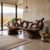 Mid Century Branch Bench Entryway Furniture For Compact Foyers
