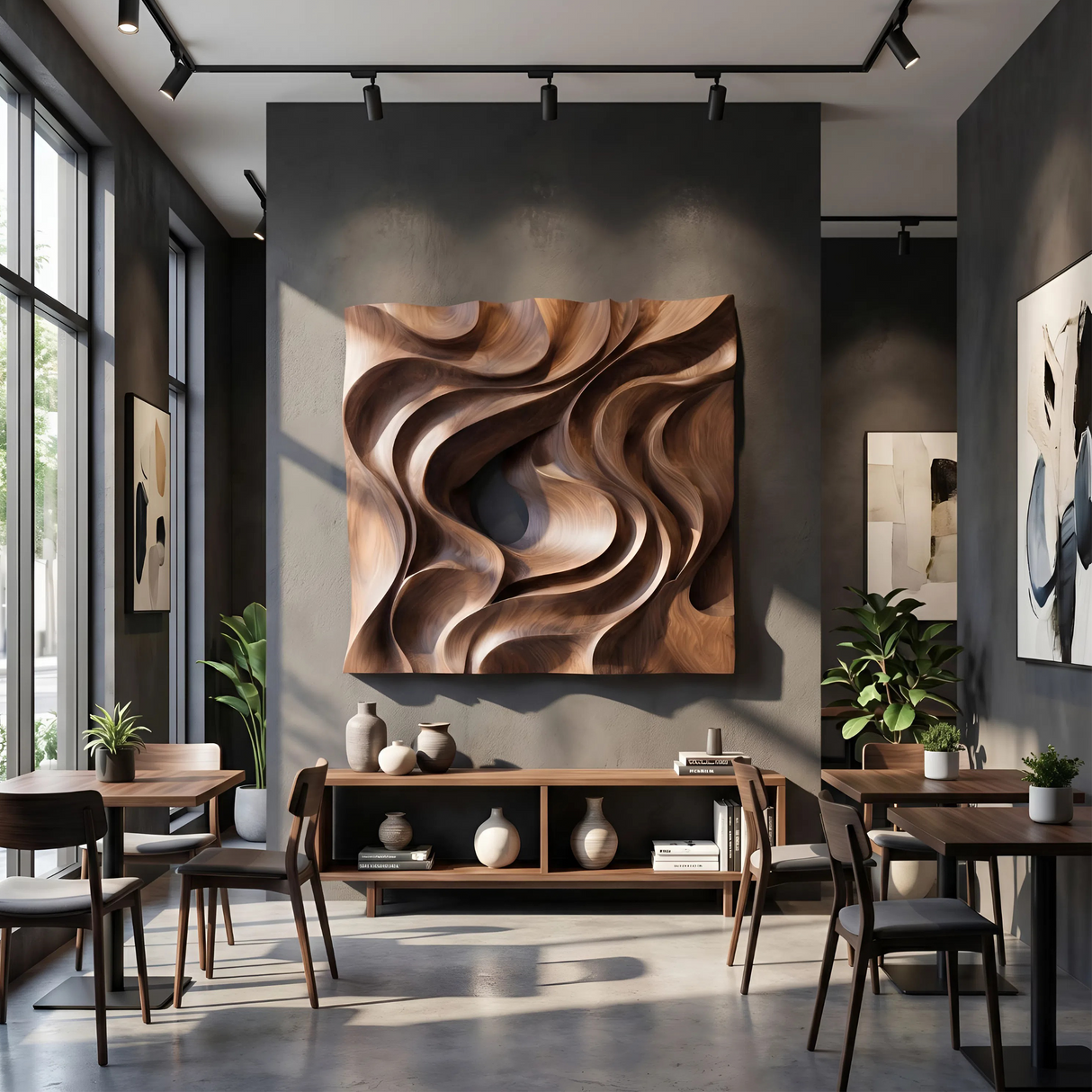 Scandinavian Curved Wall Art Panel For Living Room