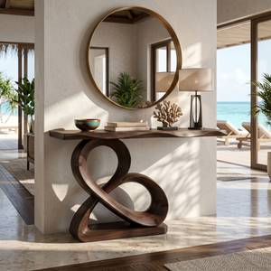 Luxury Loop Base Console Table Designer Hallway