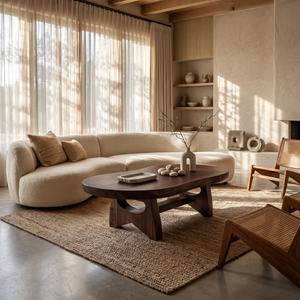 Organic Oval Coffee Table For Loft Living