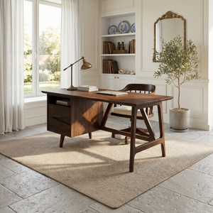 Luxury Live Edge Executive Desk Coastal Workspace