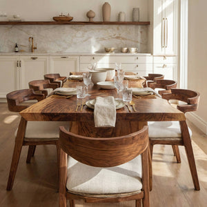 Organic Handcrafted Wooden Dining Table For Dining Room
