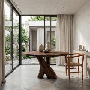 Organic Pedestal Dining Table For Kitchen Style