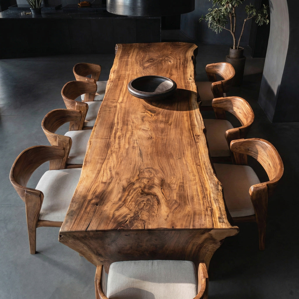 Organic Wabi Sabi Dining Table For Dining Room