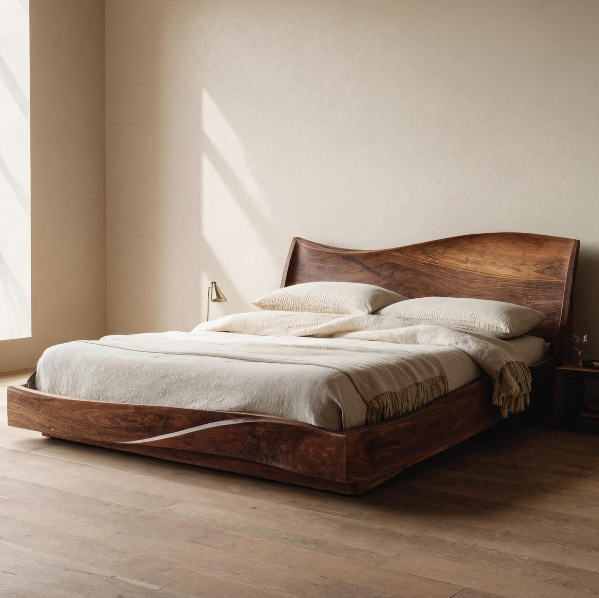 Modern Handcrafted Bed Frame For Bedroom Interiors