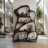 Organic Reading Corner Bookcase For Contemporary Interior