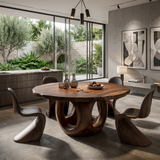 Coastal Round Kitchen Table For Outdoor Kitchen