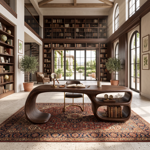 Contemporary Freeform Executive Desk Home Office Studio