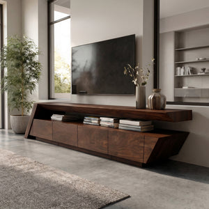 Modern Geometric TV Stand For Living Room