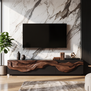 Rustic TV Console For Living Room Furniture Decor