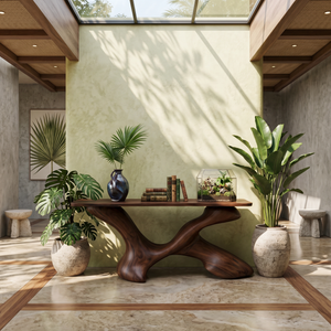 Mid Century Foyer Table For Living Room