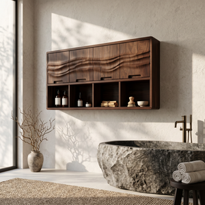 Modern Sculptural Bathroom Cabinet Master Bathroom