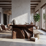 Modern Organic Edge Console Table For Entryway Interior Space