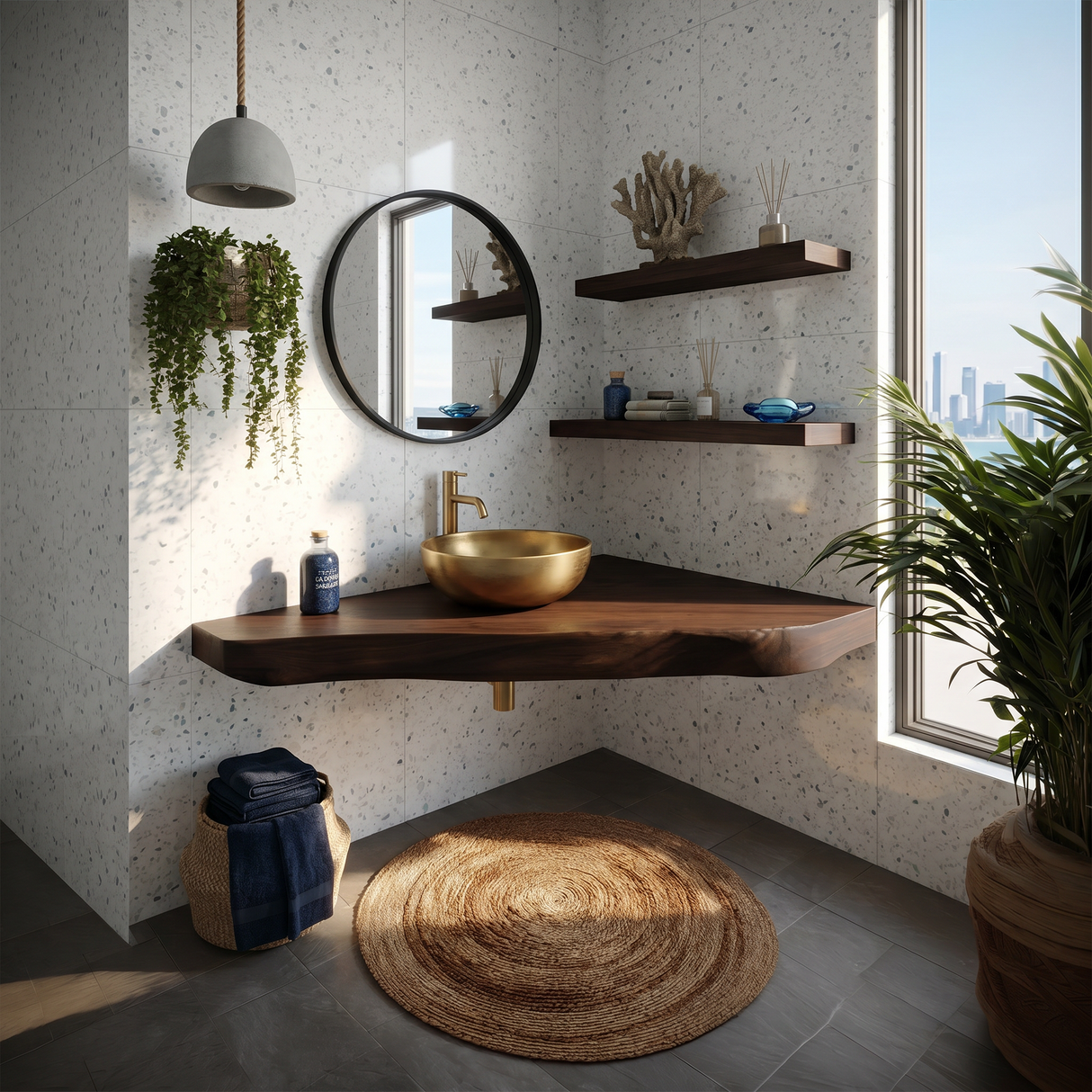 Coastal Wall Mounted Vanity Ocean View Home