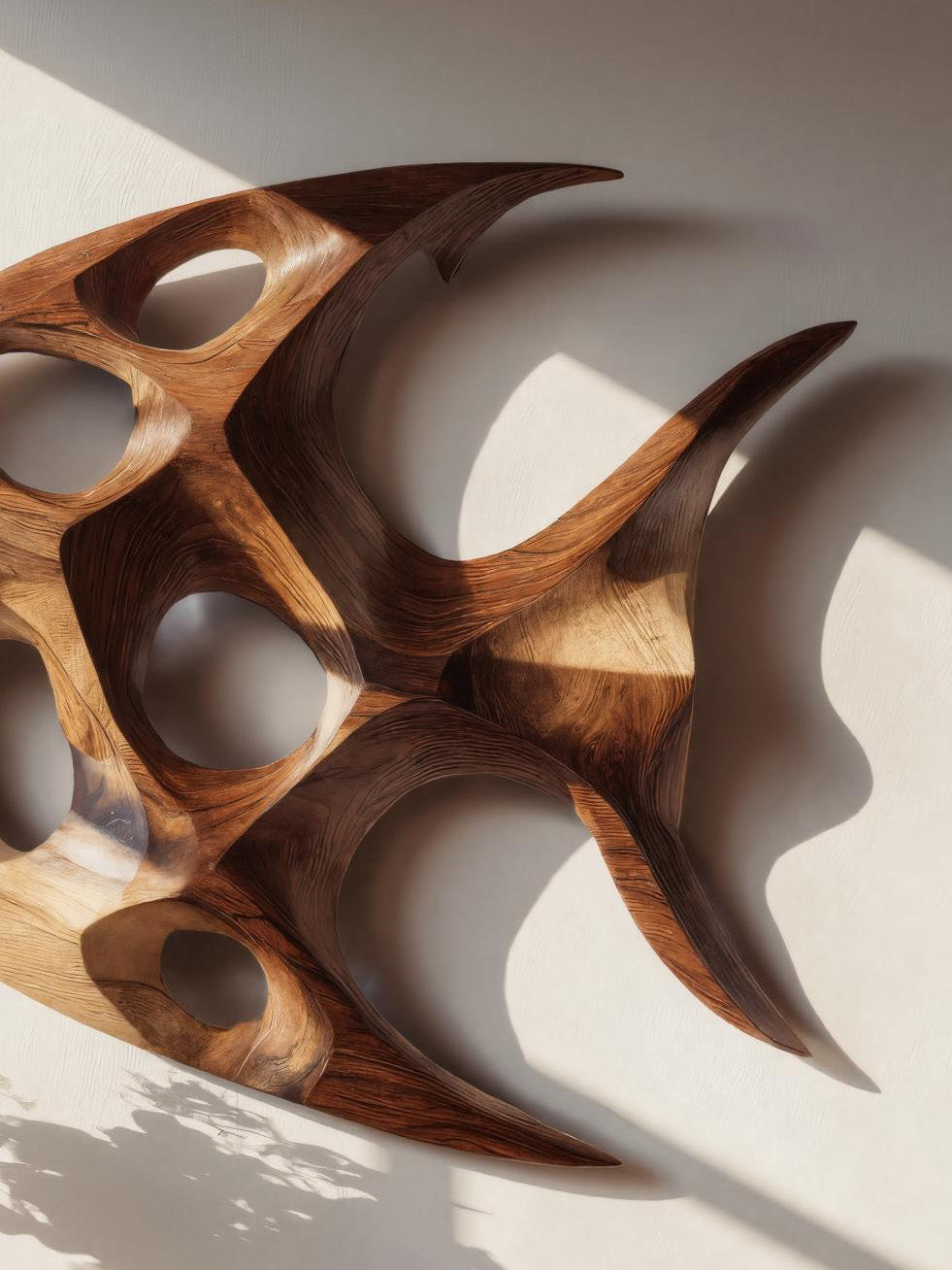 Artistic Sculptural Wall Art Fish-Inspired For Living Room