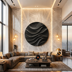 Mid Century Abstract Wall Decor For Resort Interior Space