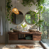 Natural Wood Floating Vanity For Bathroom Upgrade