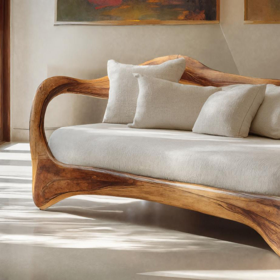 Organic Curved Sofa For Living Room Decor