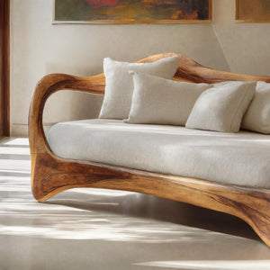 Organic Curved Sofa For Living Room Decor