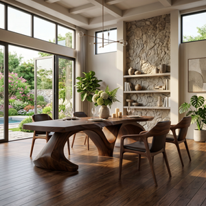 Modern Slab Dining Table For Formal Dining Room