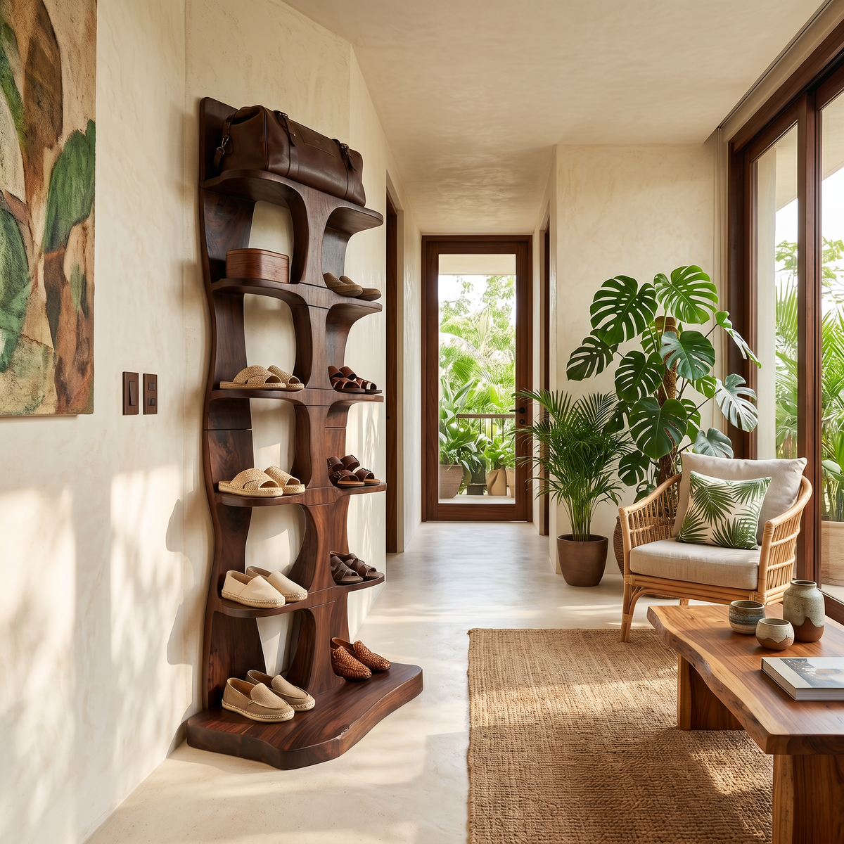 Minimalist Vertical Shoe Rack For Entryway Storage Corner Display