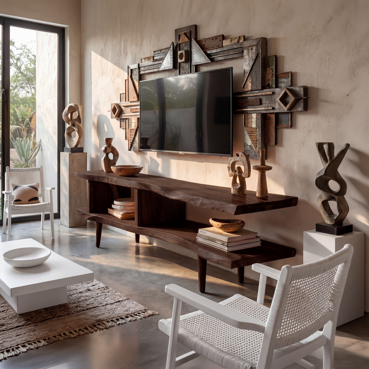 Contemporary Linear TV Stand For Apartment Interior