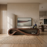 Modern Entertainment Center Sculptural Wood Furniture
