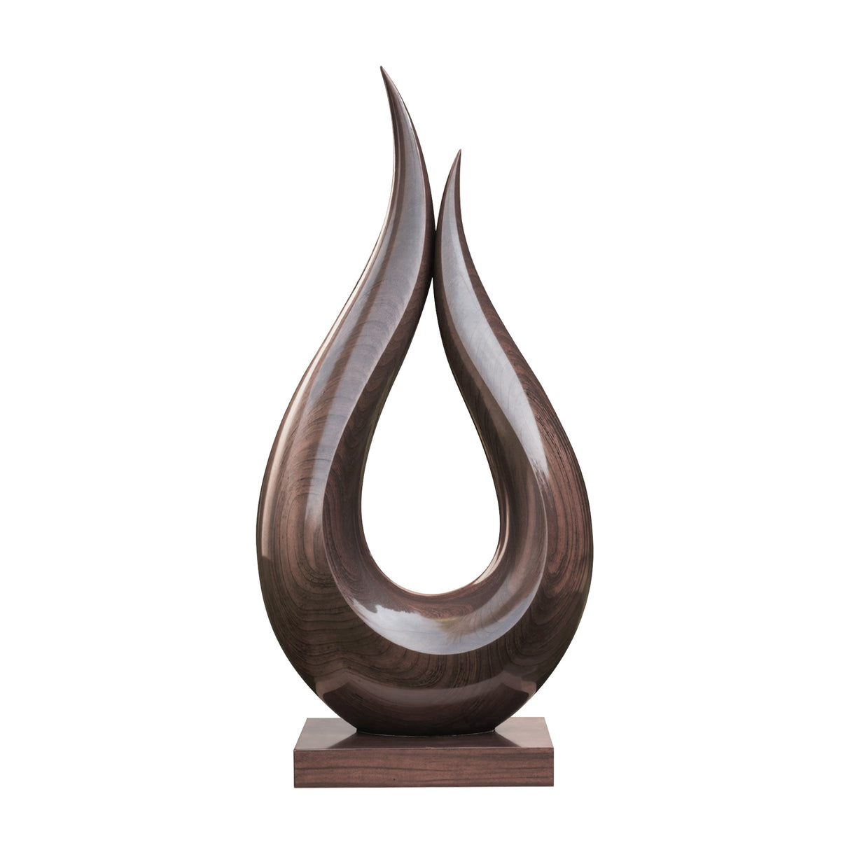 Handcrafted Solid Wood Abstract Decor Sculpture For Contemporary Interiors