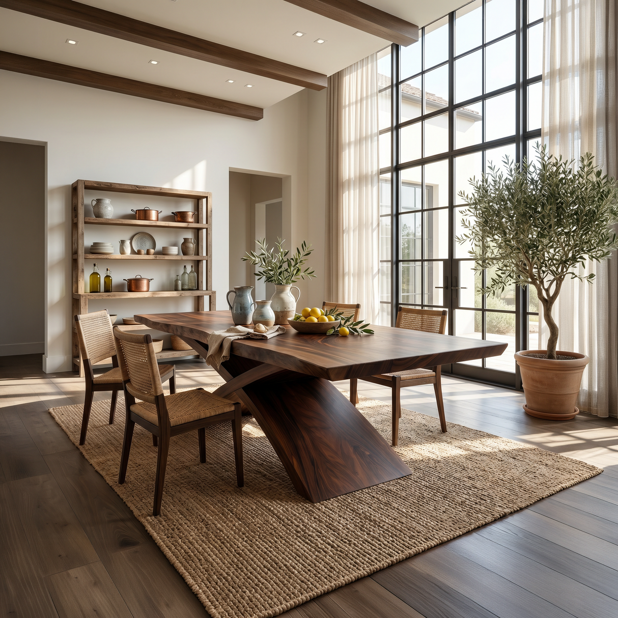 Contemporary Organic Edge Dining Table For Dining Interior