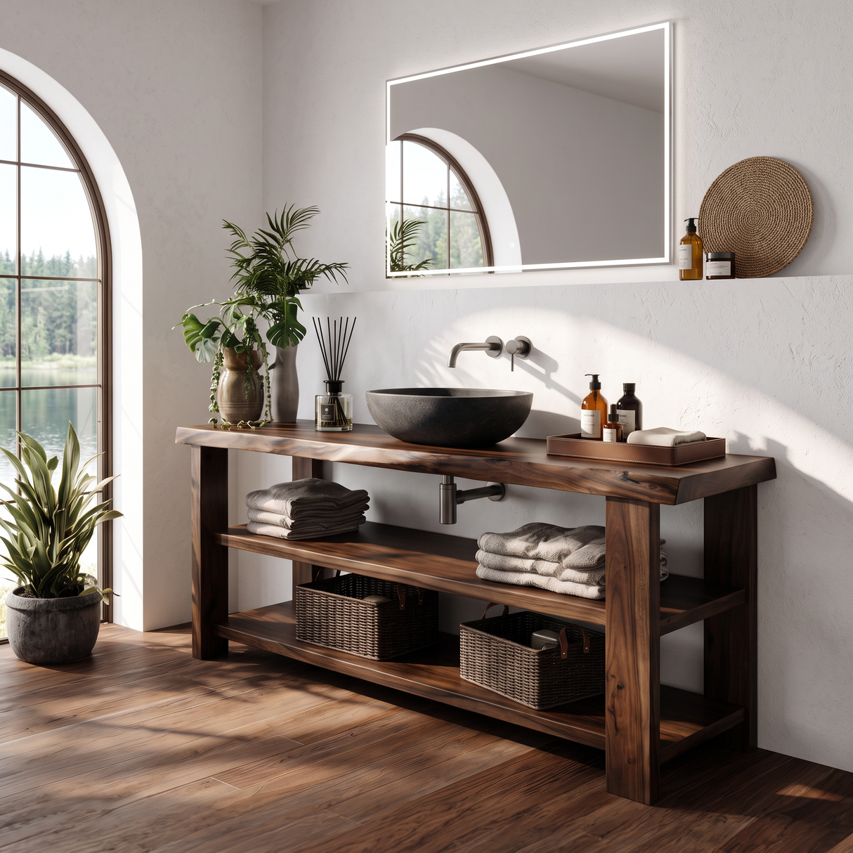 Farmhouse Vanity With Storage For Bathroom Decor Ideas