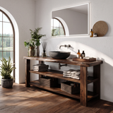 Farmhouse Vanity With Storage For Bathroom Decor Ideas
